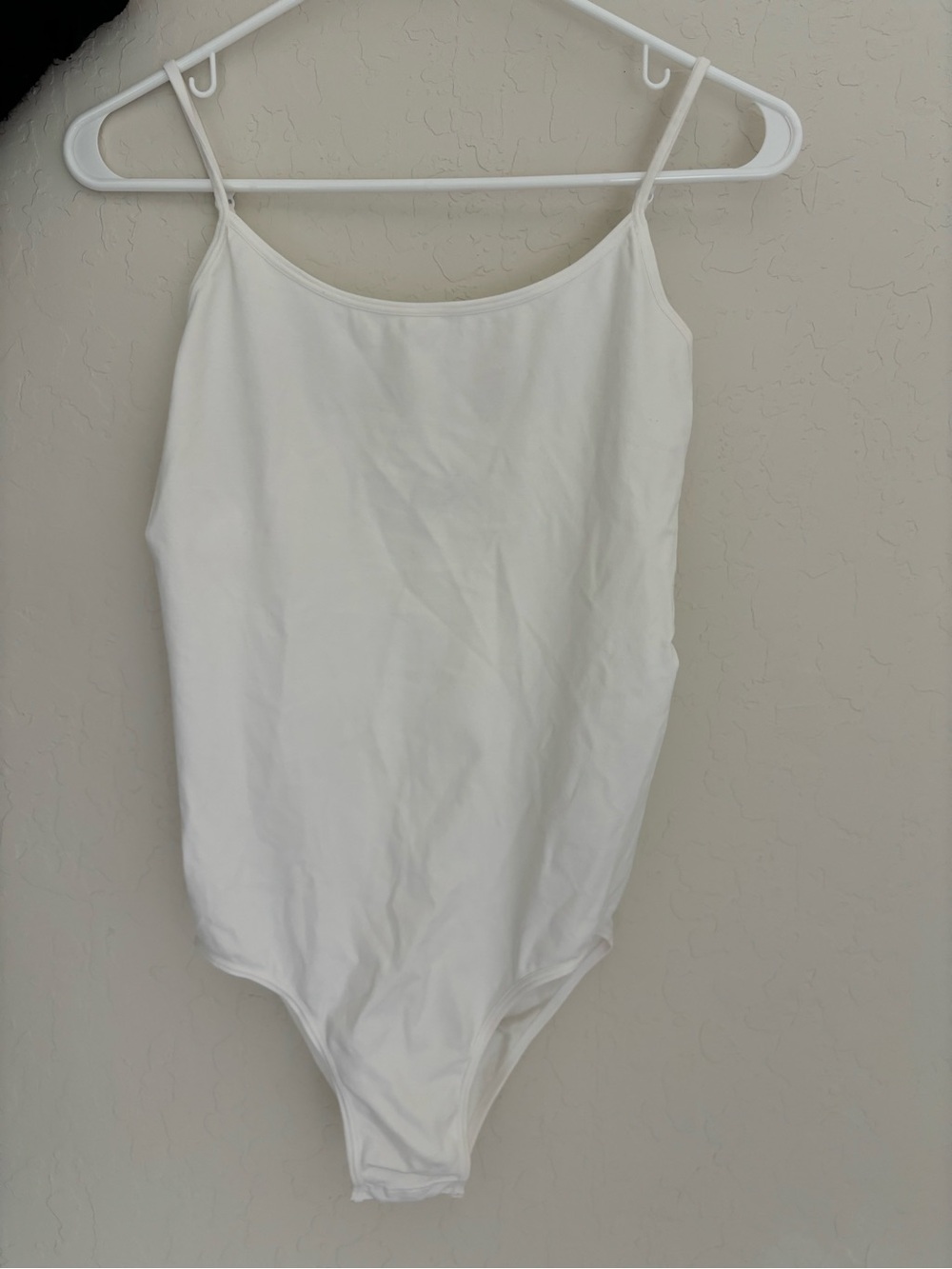 Auden White Spaghetti-Strap Bodysuit